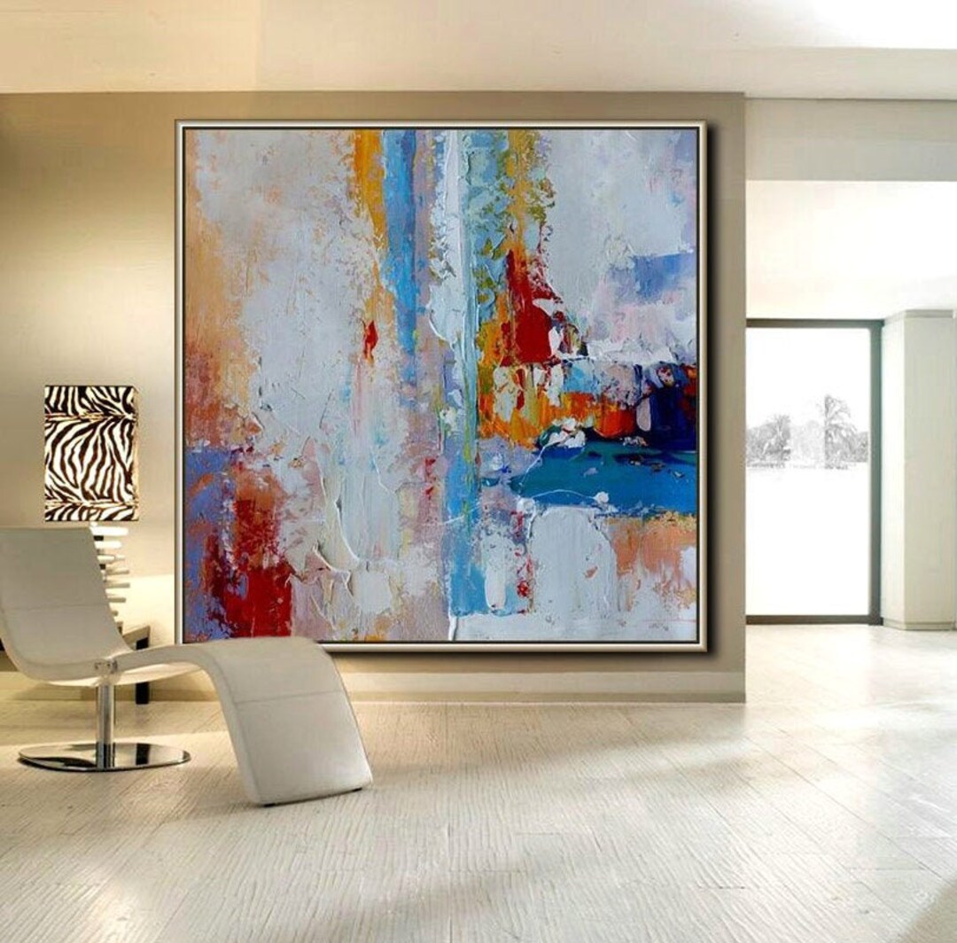 Large Original Abstract Painting, Original Texture Painting, Extra