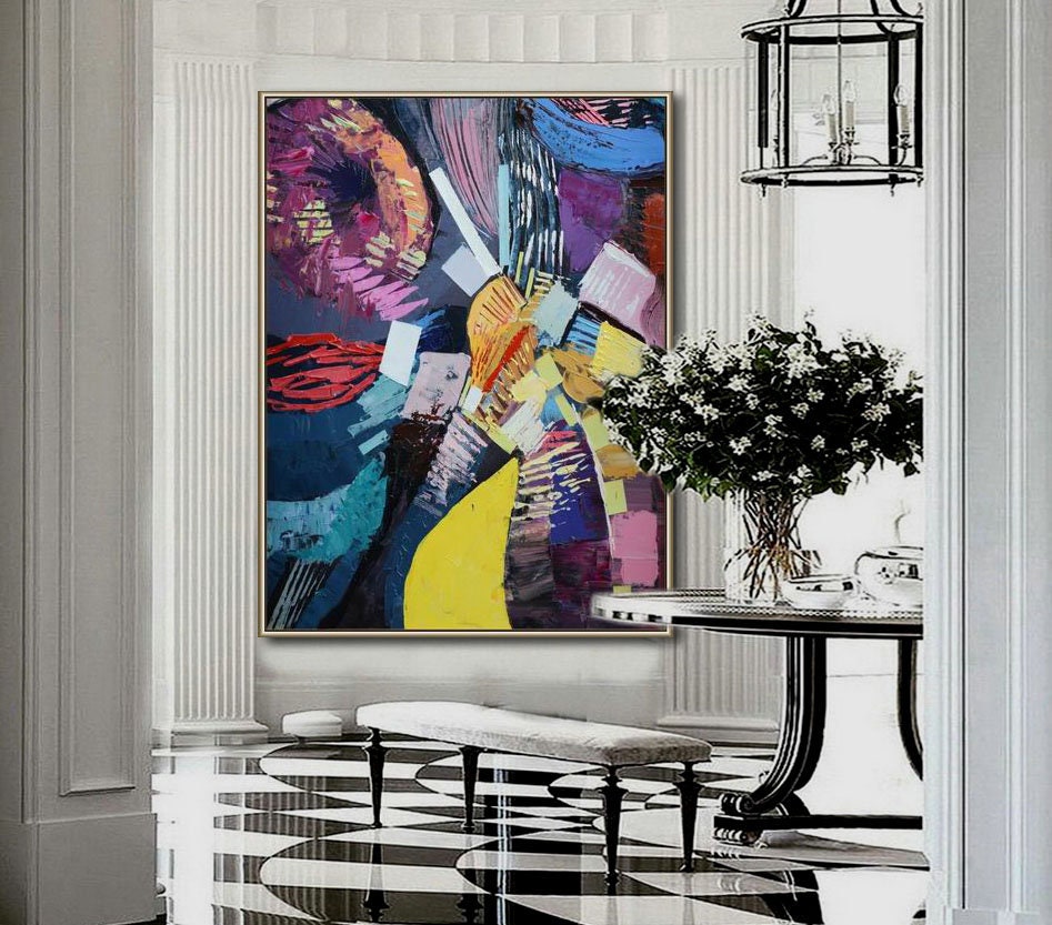 Hand Painted Wall Art, Original Texture Abstract Painting, Extra Large