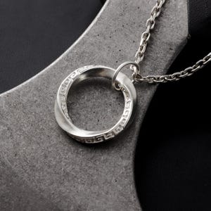 925 Silver Pendant, Sterling Silver Mobius Ring Pendant