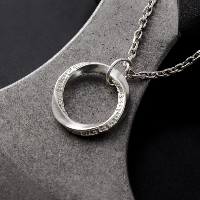 925 Silver Pendant, Sterling Silver Mobius Ring Pendant