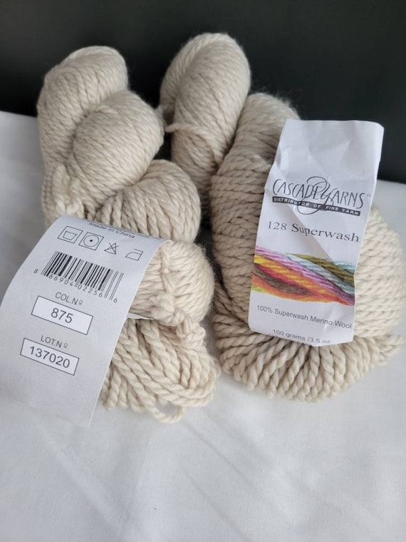 Destash Yarn Sale Cascade Yarns 128 Superwash. 100% Superwash Merino Wool.  Set of 2. Free Shipping 