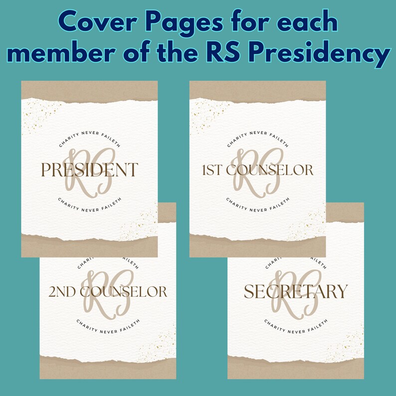 2025 Relief Society Presidency Printable Planner Binder LDS Activity