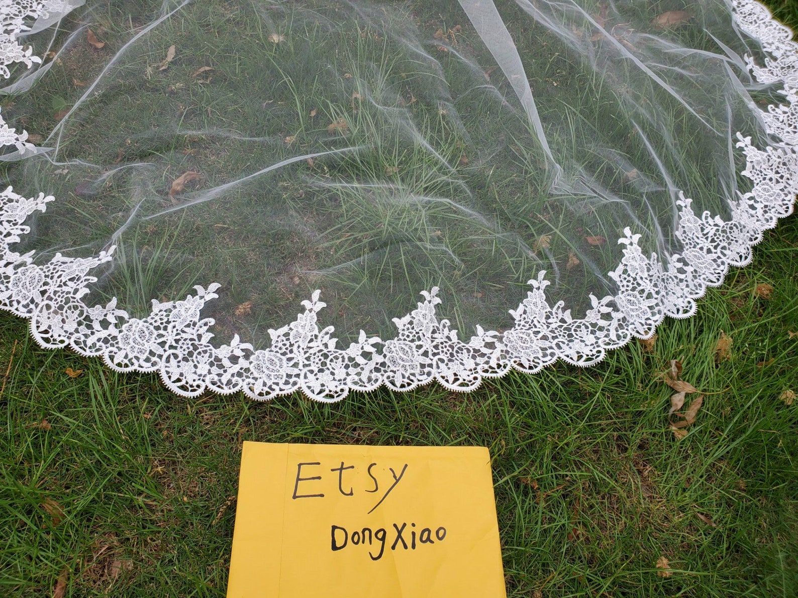 lace veil crochet lace veil wedding veil long lace Etsy