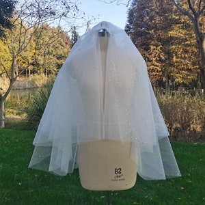 4-layer elbow glitter veil wedding veil bridal veil cute veil