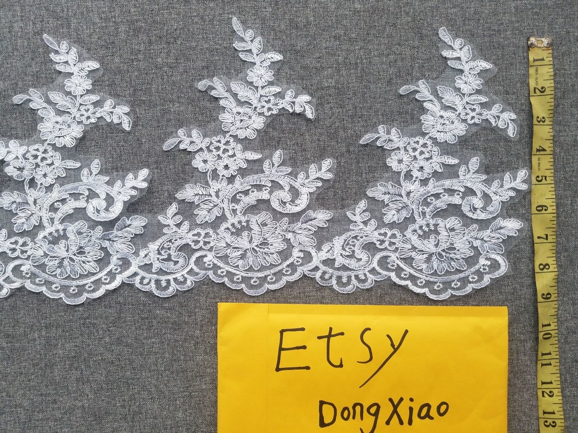 Wedding Veil Lace Trim Ivory Bridal Lace Trim White Alencon Etsy
