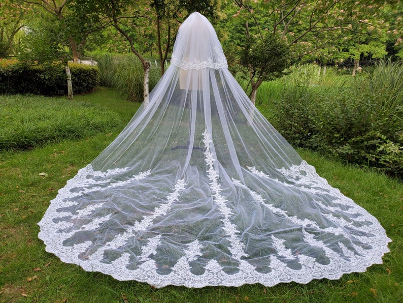 Voile De Mariée Cathédrale Long 300x300 Cm Ursumy – Tulle Doux Blanc Aéré, Peigne Fixation, Voile Mariage Minimaliste Élégant