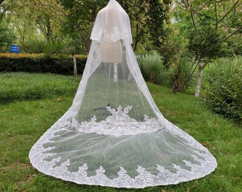 華麗トップスTwo Tier Cathedral Veil - Etsy