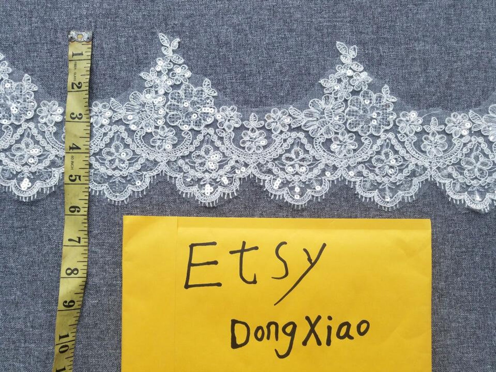 White Ivory Wedding Veil Lace Trim Bridal Lace Trim Alencon Etsy