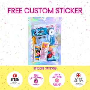 Custom Hangover Kit, Recovery, Festival, Sticker, Bachelor, Party Favor, Bachelorette Trip, Bridal Shower, Survival Kit, Birthday, Wedding