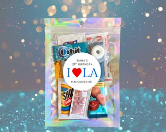 Hangover Kit, Los Angeles Braut Party Favor, Mädchen Jungs Night Out Kit, 21
