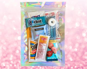 Kit para la resaca: obsequios para despedidas de soltera, bolsas de bienvenida para bodas, regalo para la recuperación, artículos esenciales para la mañana siguiente.