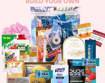 Kit para la resaca, bolsita personalizada con pequeños dulces, para solteros o solteras, bolsa de viaje con regalos, para bodas, cumpleaños, viajes de chicas, regalo para damas de honor