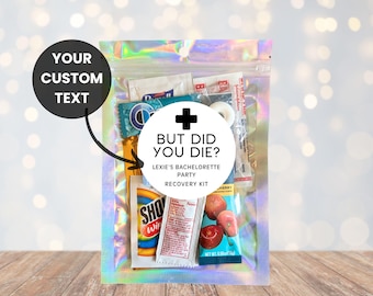 Hangover Kit, Aber bist du sterblich Party Tasche, bachelorette bachelor Survival Hangover Kit, 21