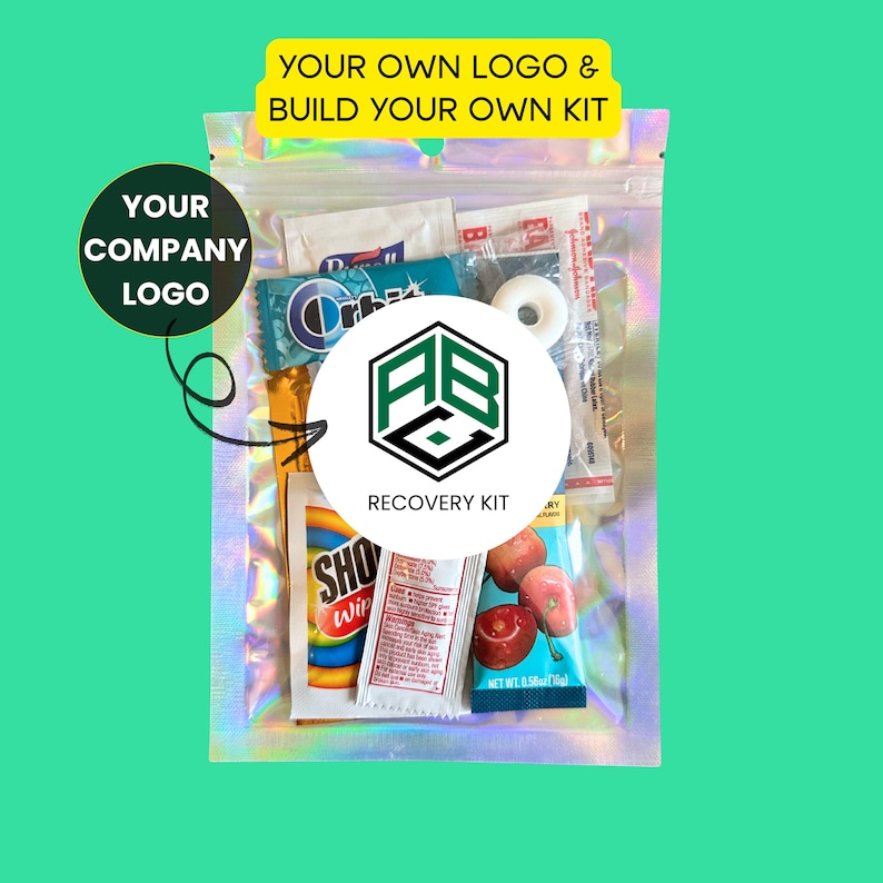Hangover Kit, Corporate Company Logo Party Kit, Recovery Kit Corporate ...