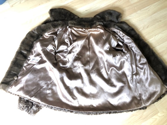 Sportowne VTG Faux Lamb Fur Coat JAcket Faux Mink… - image 6