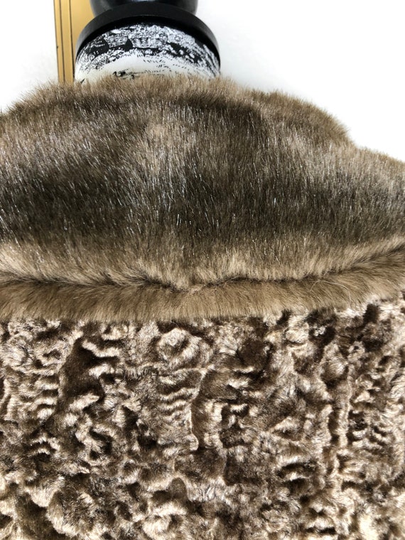 Sportowne VTG Faux Lamb Fur Coat JAcket Faux Mink… - image 10