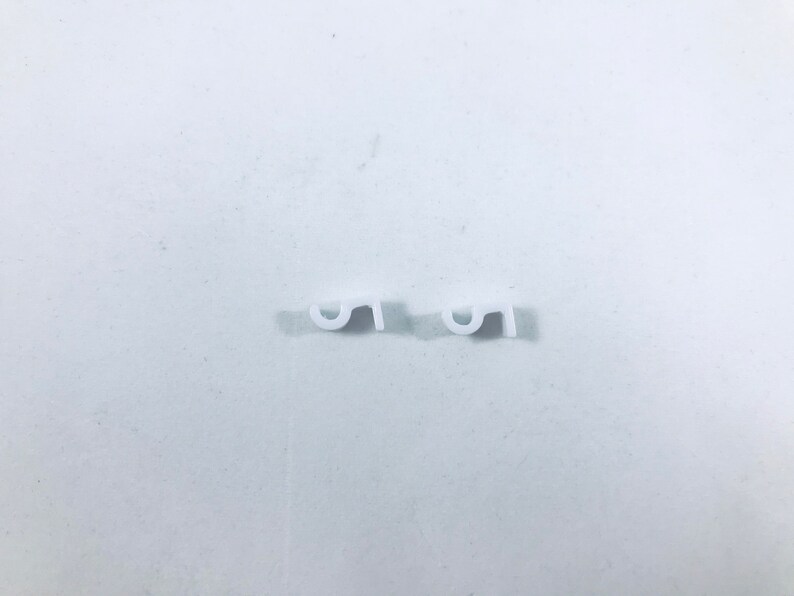 Dollhouse curtain brackets pair 116 miniature