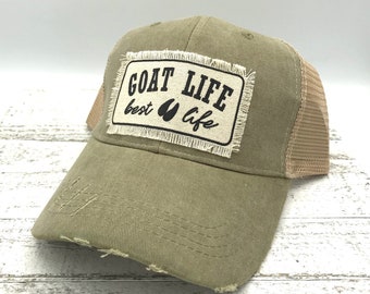 Goat Life Trucker Hat: Farm Animal Lover Gift