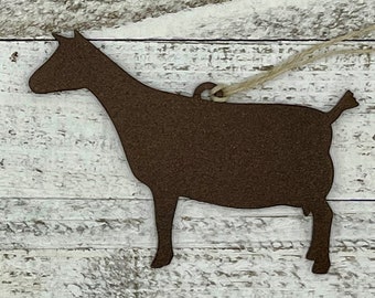 Nigerian Goat Ornament - Dairy Goat Ornament - Dark Bronze - Powder coated