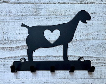 Diary Goat Metal Wall Hook - keys, leashes, etc...