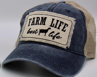 Farm Life Goat Trucker Hat: Choose Your Breed & Color