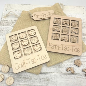 Goat Tac Toe Game: Farm Animal Tic-Tac-Toe DIY Paint Kit