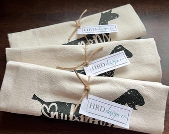 Dairy Goat dish towel - Choose Breed - Alpine, LaMancha, Saanen, Nubian, Nigerian, Oberhasli, Sable, Toggenberg
