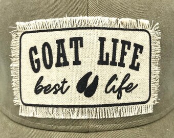 Goat Life Pigment Dyed Dad Hat: Goat Lover Gift