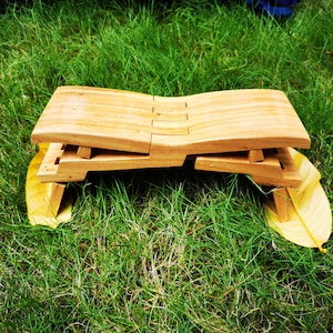 Kids Folding Outdoor Wooden Bench Garden Wood Collapsible Stool Small Carp Fishing Chair Handmade without a Needle or Staple as a Whole Unit