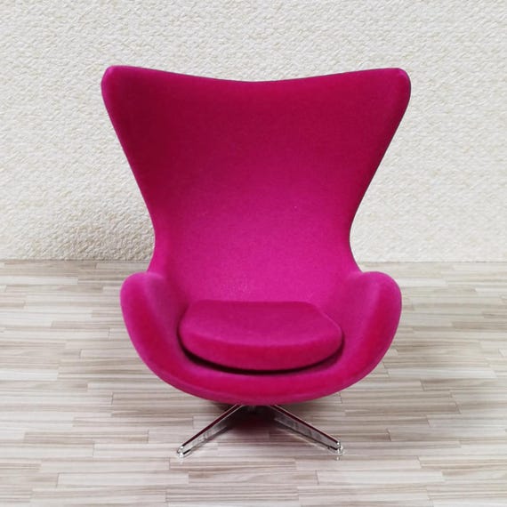 1:12 Scale Dollhouse Modern Chair Miniature Chair Dollhouse Miniature Lounge Swivel Chair Doll Furniture 1 piece