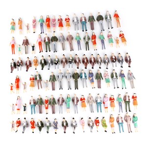 thumbnail image 2 of 100pcs O Scale 1:50 Painted Standing Figures - 14 Different Poses 2 of 6