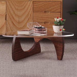 1:6 Dollhouse Solid Wood Coffee Table, 1/6 Mini Doll Modern Cafe or Tea Table, Miniature Dollhouse Garden Outdoor Furniture