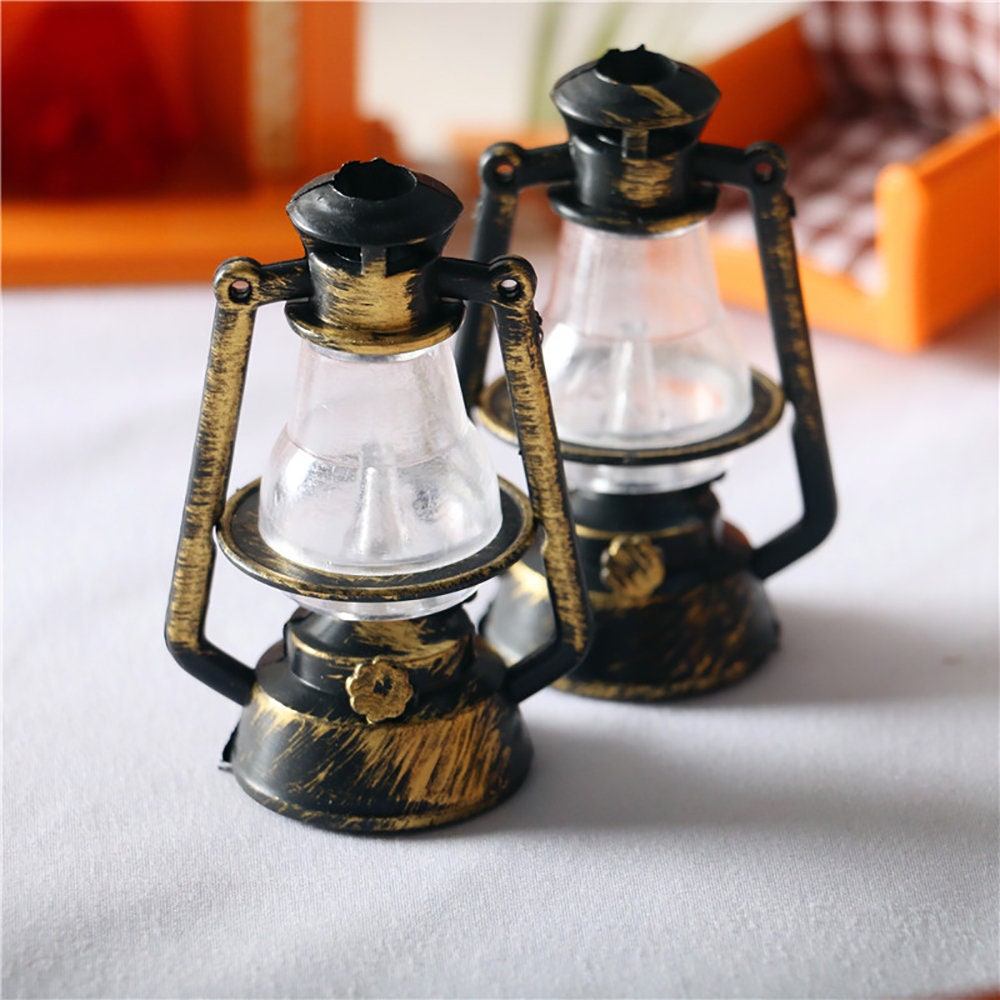 Lot De 4 Lanternes Miniatures Pour Maison De Poupée - Échelle 1:6 - Style Cottage Vintage