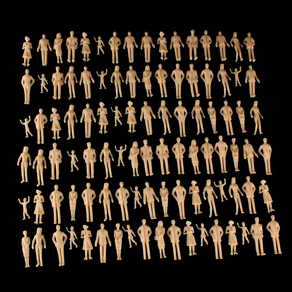 100pcs Miniature 1:32 Gauge 1 Scale Unpainted Skin Color - Etsy