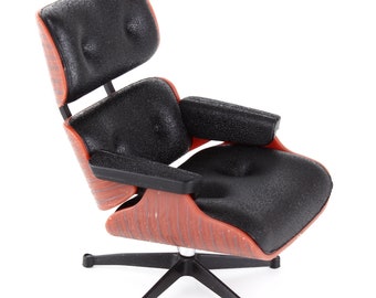 1:12 Scale Dollhouse Office Swivel Chair Miniature Furniture Mini Office Desk Chair Doll Furniture