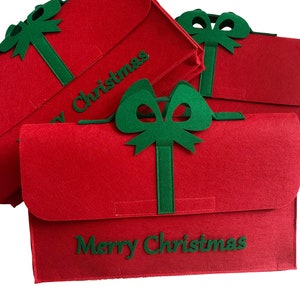 HUGE SALE!! Holiday Gift Bag, Christmas Gift Bags, Christmas Eve Boxes, Felt Bag, Christmas Pouch, Santa Sacks, Xmas Reusable Bag, Gift Wrap