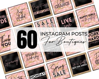 Editable Instagram Posts, Instagram Posts Template, Canva Instagram Post, For Boutiques, Fashion, Lash Techs, Nail Techs