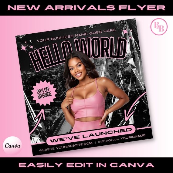 Website Launch Flyer: Animated Social Media Template (Canva)