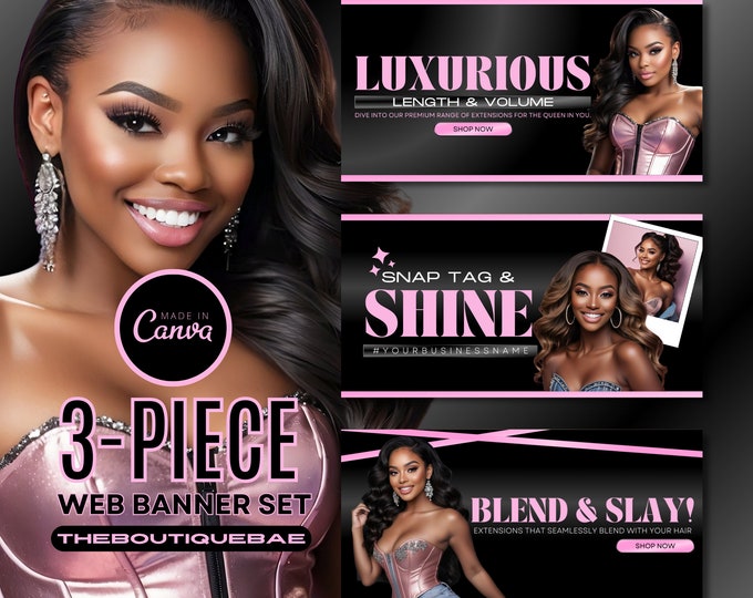 Website Template, Website Banner, Shopify Website, DIY Website, Canva Template, Website Design  Edit on Etsy  Listing Stats
