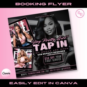Salon Appointment Flyer Template: DIY Canva Design (Instant Download)