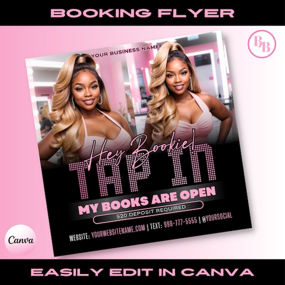 Salon Appointment Flyer Template: DIY Canva Design (Instant Download)