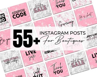 Editable Instagram Posts,  Instagram Posts Template, Canva Instagram Post, For Boutiques, Fashion, Lash Techs, Nail Techs