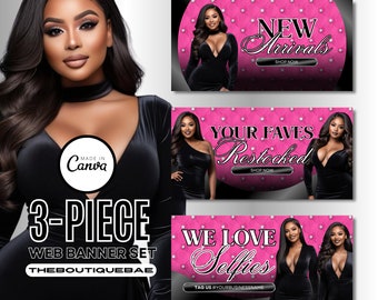 Website Template, Website Banner, Shopify Website, DIY Website, Canva Template, Website Design  Edit on Etsy  Listing Stats