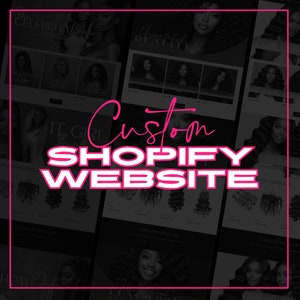Puede incluir: Un collage de im&aacute;genes que muestran un sitio web personalizado de Shopify para un negocio de extensiones de cabello. El sitio web presenta una variedad de extensiones de cabello, incluidos paquetes, cierres y frontales. El sitio web tambi&eacute;n incluye un club VIP y una llamada a la acci&oacute;n para unirse.