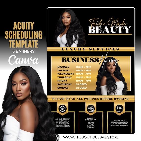 Acuity Scheduling Template: Service-Based Business Website Design (Instant Download)