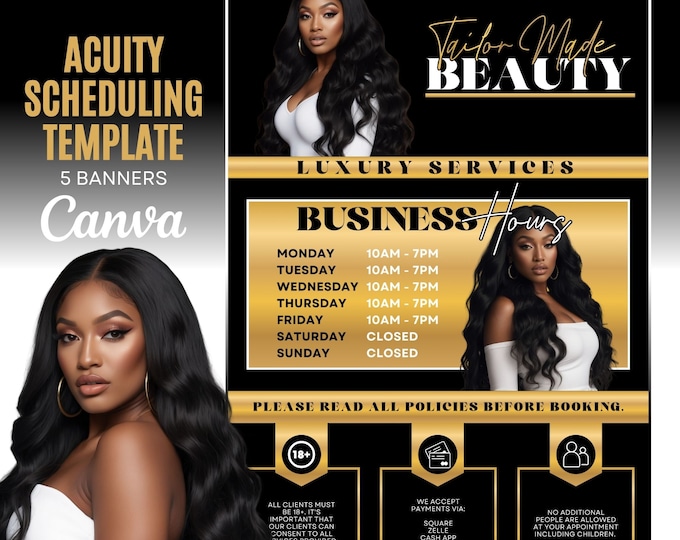 Premade Acuity Site Design Template - Boost Your Service-Based Business with a Stunning Booking Website - Instant Download, Customizable