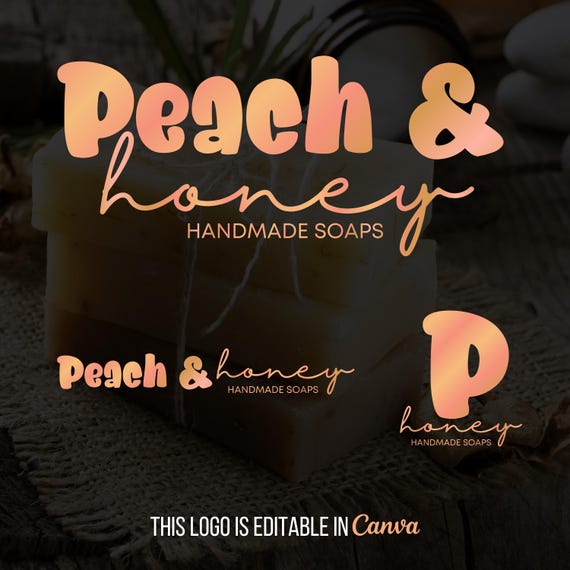Canva Soap Logo Template – Premade Handmade Branding