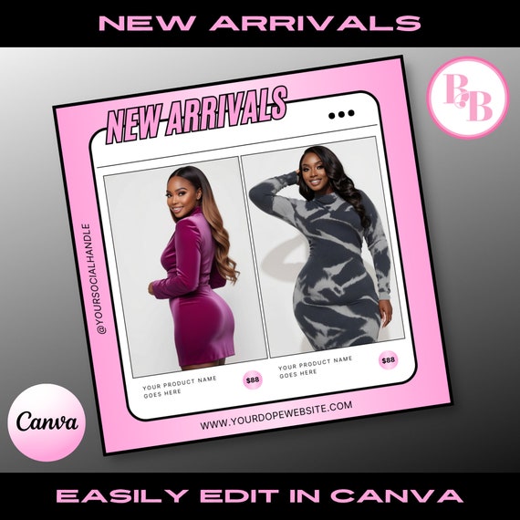 New Arrivals Animated Flyer: Boutique Social Media Template (Canva)