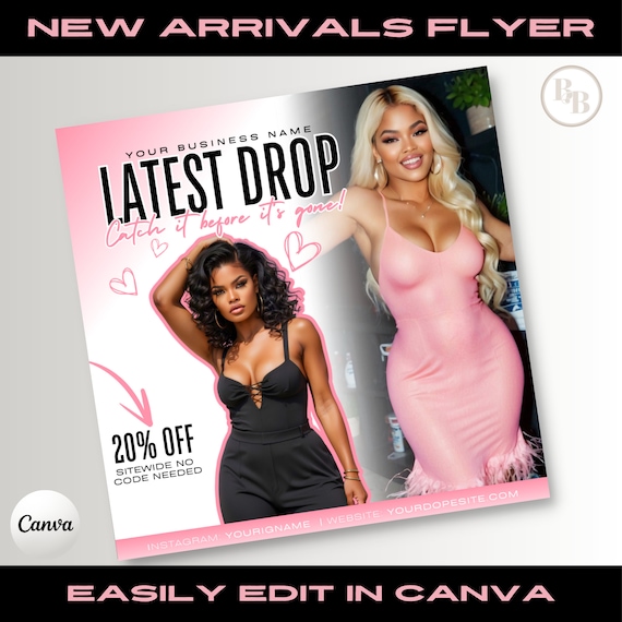 New Arrivals Flyer, Animated Sales Flyer, Canva Template (1080x1080 px)