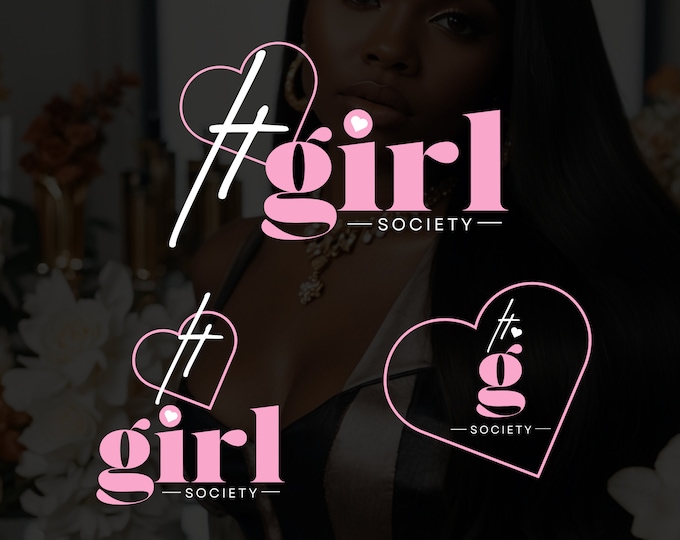 DIY Lash & Hair Salon Logo Template - Editable Beauty Branding for Boutique, Hair Stylist, and Lash Technician Business Logos